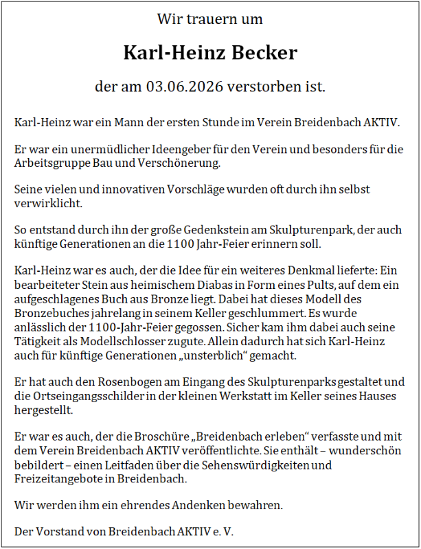 Nachruf Karl-Heinz Becker