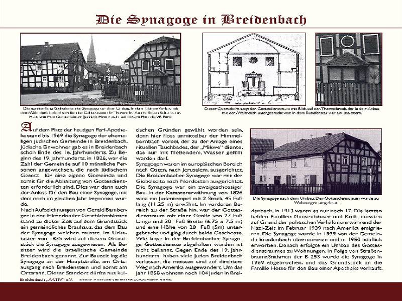 Erinnerungstafel Synagoge